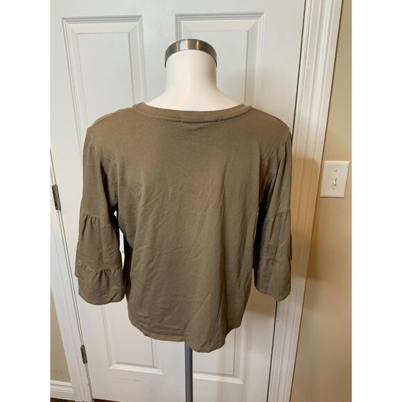 Johnny Was Calme Green Boxy Cropped T-Shirt, Size Small - Picture 4 of 5